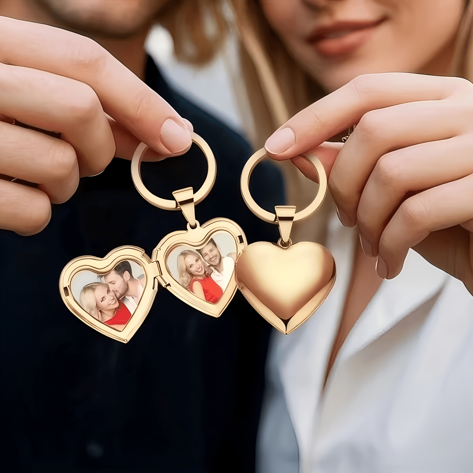 Metal Photo Panel - Custom 1/2 Photo Heart Frame Locket