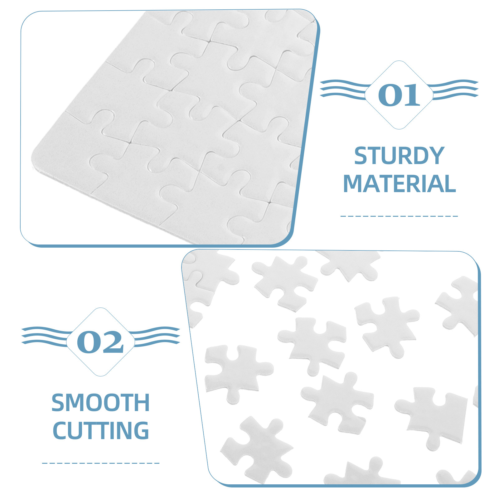 4Sheets Blank Puzzle Pieces fo - Puzzle Blank White review and price